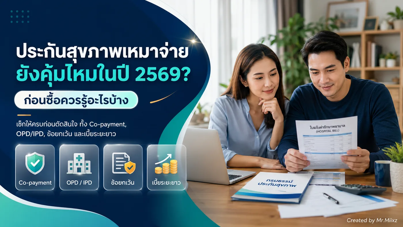 คนวัยทำงานกำลังเช็กเงื่อนไข Copayment (ร่วมจ่าย) ก่อนต่ออายุประกันสุขภาพ